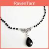 Gothic Style Necklace With Waterdrop Pendant For Women Party Wear