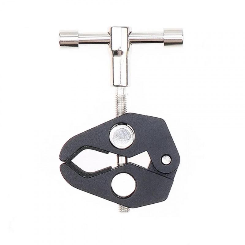 Large Crab Claw Clip Mobile Phone Holder: Flexible Metal Desktop & Bedside Stand with Adjustable Camera Positions