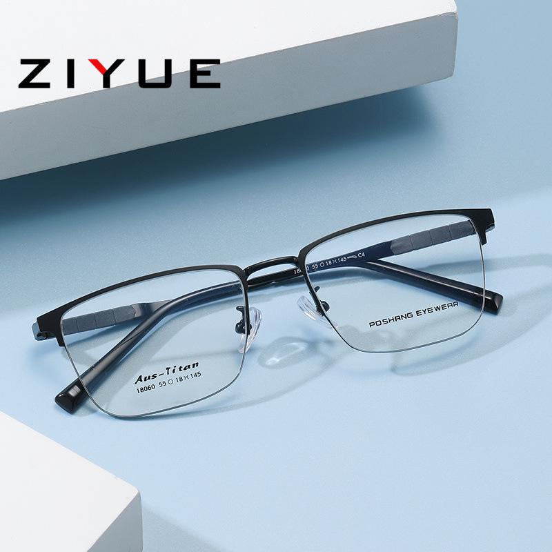 

Ultralight Men s Half-Rim Business Glasses with Anti-Blue Light Feature