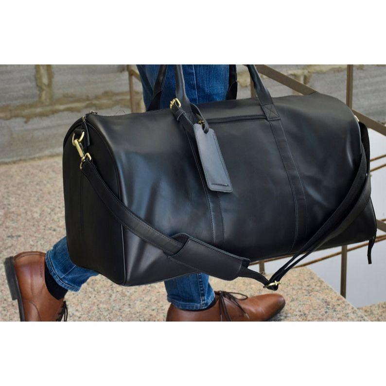 leather duffel bag weekender men black weekend valentine overnight bag duffle leather gym bag vacation full grain gifts for son personalized