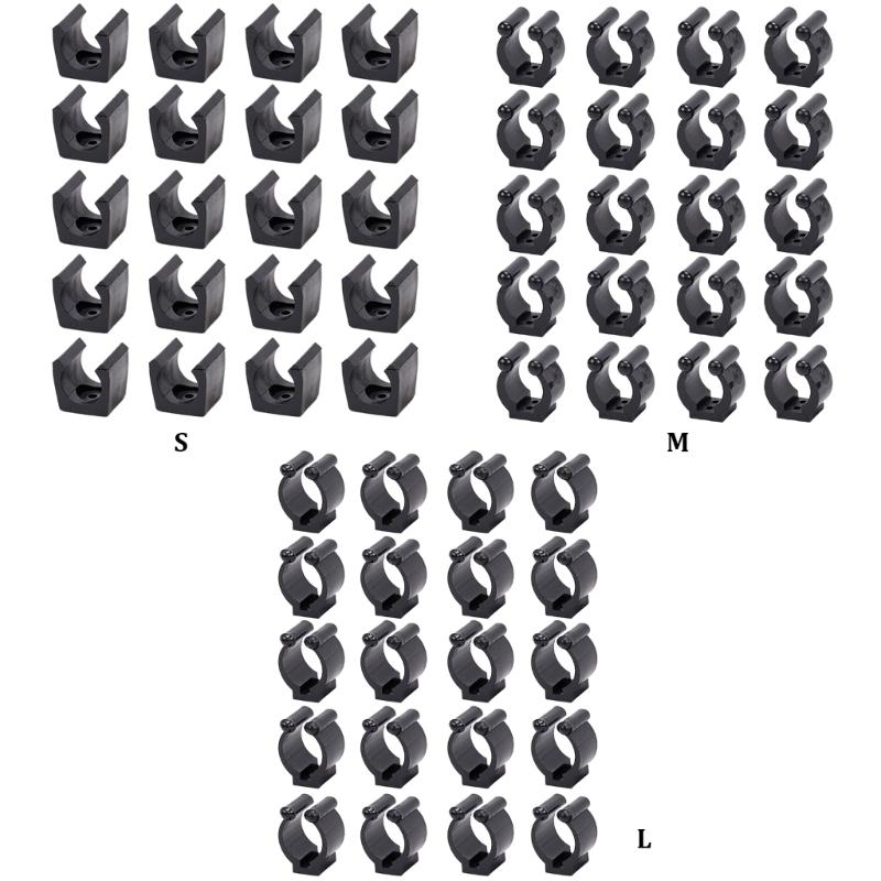 20 Stück Angelrutenhalter-Clips Billard Pool Queue Clips Kunststoff Angelruten-Clips Snooker Queue Fixierclips Langlebig