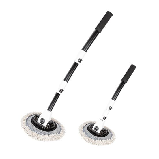15° Curved Car Wash Brush with Long Handle Microfiber Scratch-Free Car Wash Mop with Extension
