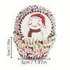 100 Stück Weihnachtsmuffin-Papierförmchen Muffin-Cupcake-Förmchen Weihnachtsmann Weihnachtsbaum-Muster Frohe Kuchenform Backparty-Dekorationen