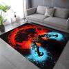 15 sizes Dark warrior and fiery monster Print Carpet Rug for Living Room Bedroom Sofa Doormat Home Decor Non-slip Floor Mat