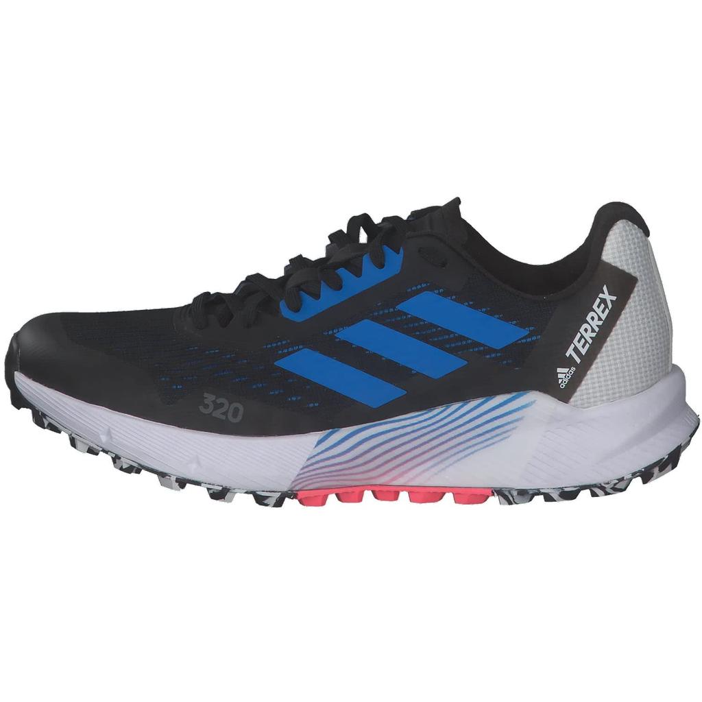 Adidas Terrex Agravic Flow Trail Running Core Size cm 2.0 Shoes, LTM89/LSF78, Men's, Black/Blue Rush/Turbo (GZ8888), 24.5