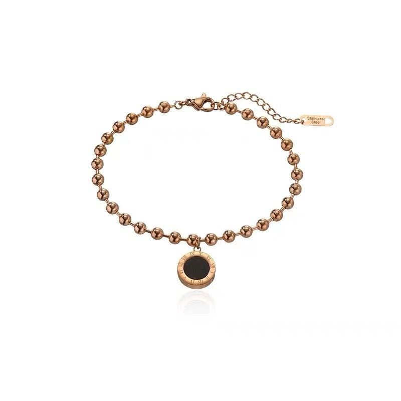 Rose Trendy Gold Geometric Titanium Steel Bracelet For Women 2024 Summer