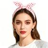 Thin Polka Dots Triangle Scarf Polyester Head Wraps Elegent Foulard Hair Band  Women