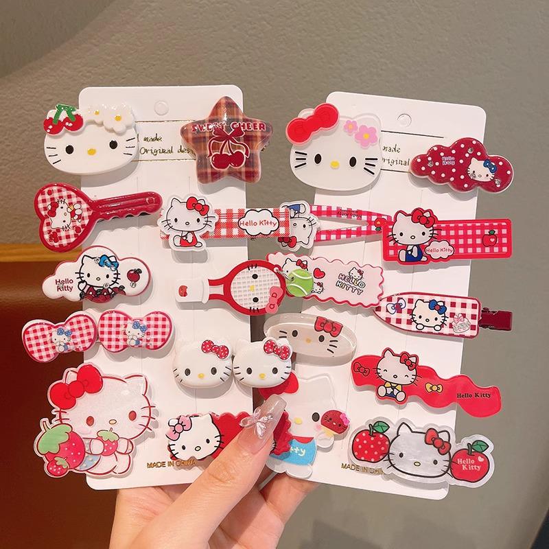 Adorable Kitty Hair Clip for Kids - Cartoon Bangs Hairpin for Girls, Babies & Festive Chinese New Year Ornaments