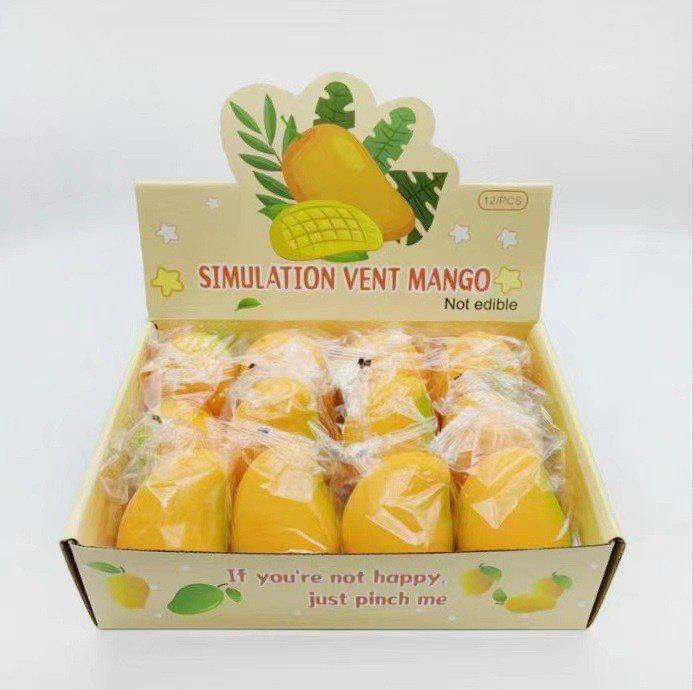 Color-Changing Mango Decompression Toy - Quick Rebound Flour Squeeze Simulation