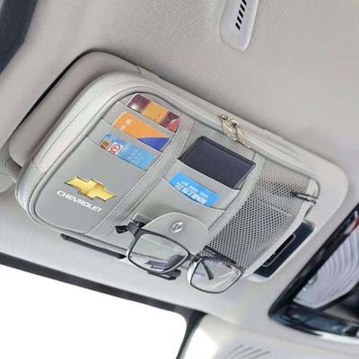 Car Sun Visor Storage Box Sunglasses Stowing Tidying Bag For Cruze Spark Captiva Suburban Camaro Malibu Silverado