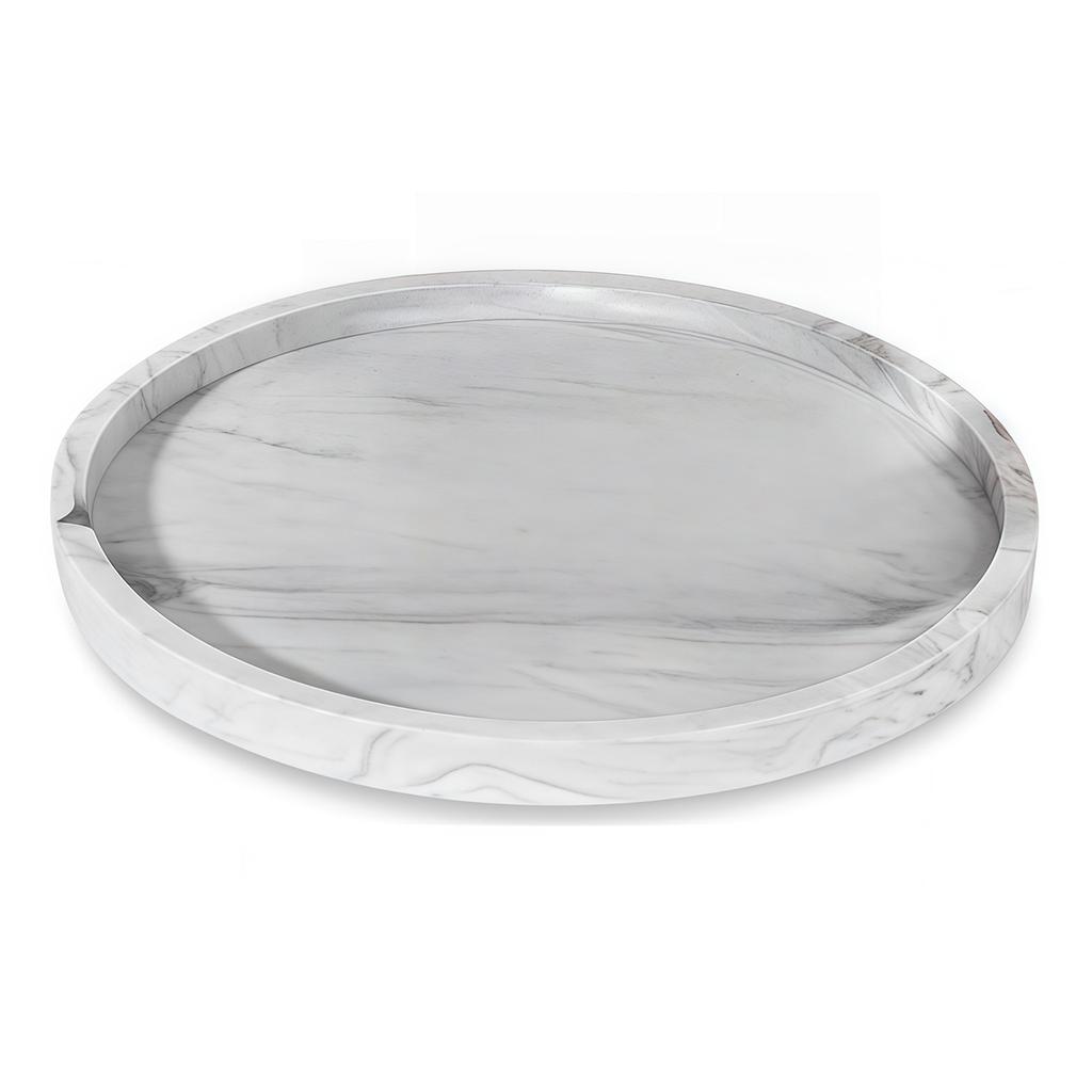 27x27x2cm Silicone Bathroom Tray Round Bathroom Vanity Tray Soap Dispenser Tray Countertop Storage Waterproof Anti-slip Trays