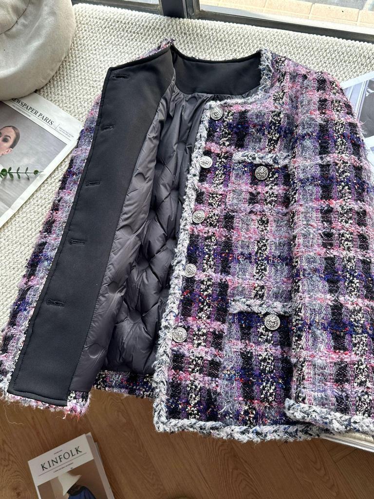 Dreamy Paris: Luxurious White Duck Down Knitted Winter Coat (A780) - Designer Heavy Industry Edition