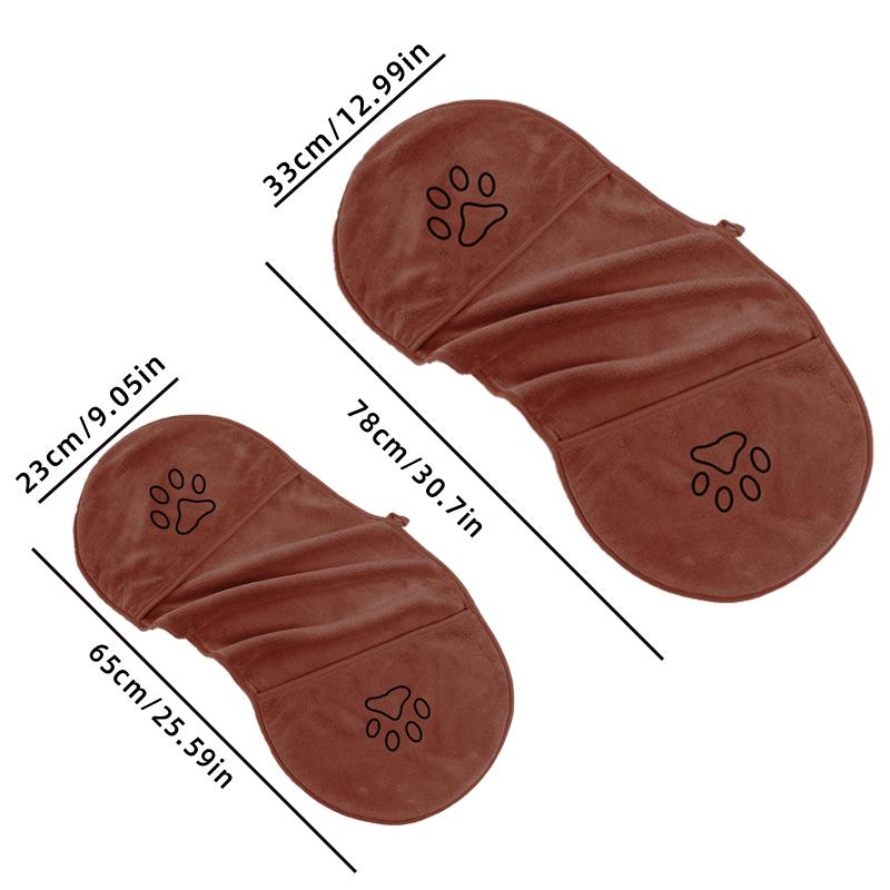1 Ultra-fine Fiber Dog Towel, Available In Multiple Sizes with Strong Water Absorption, Suitable for All Dogs and Cats