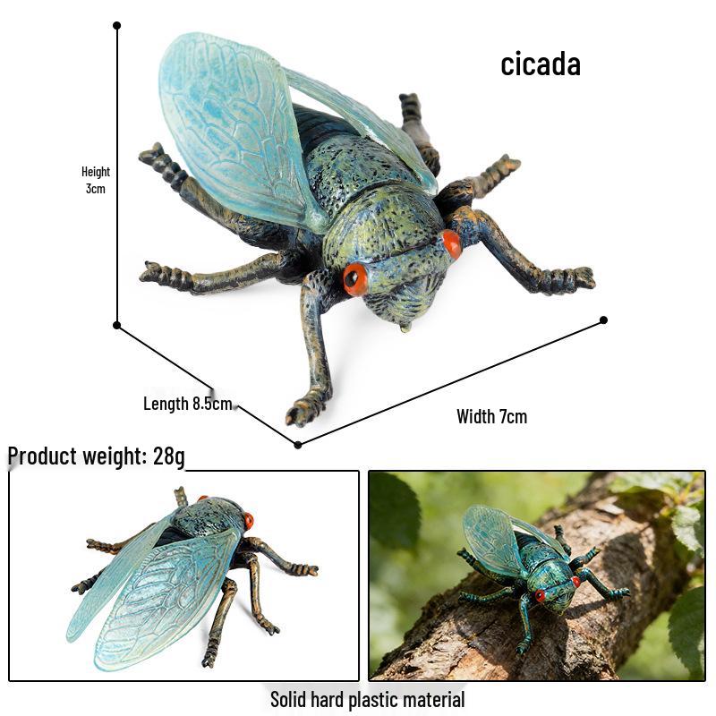 Children's Insect Model Set: Ladybug, Spider, Ant, Beetle, Wasp, Butterfly, Bee - Educational Science Toy