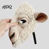 Realistic Animal Costume Accessory Mask Sheep Brown Bear Full Face Breathable Party Mask Cosplay for Halloween Props Hair Texture