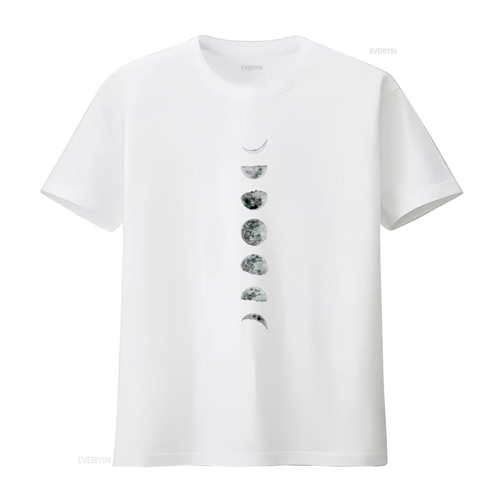 Úžasné tričko Luna Měsíční fáze Velikosti vintage Prané Prodyšné móda Pružné designové oblečení homme streetwear Měkké