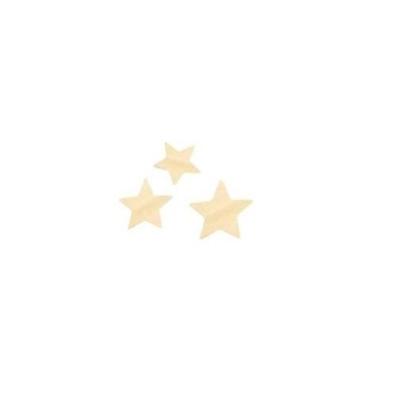 Wooden Stars - MEGACREA DIY - Assorted Sizes - 1.5 Cm, 2.5 Cm, 3.5 Cm - Beige Color - Mixed