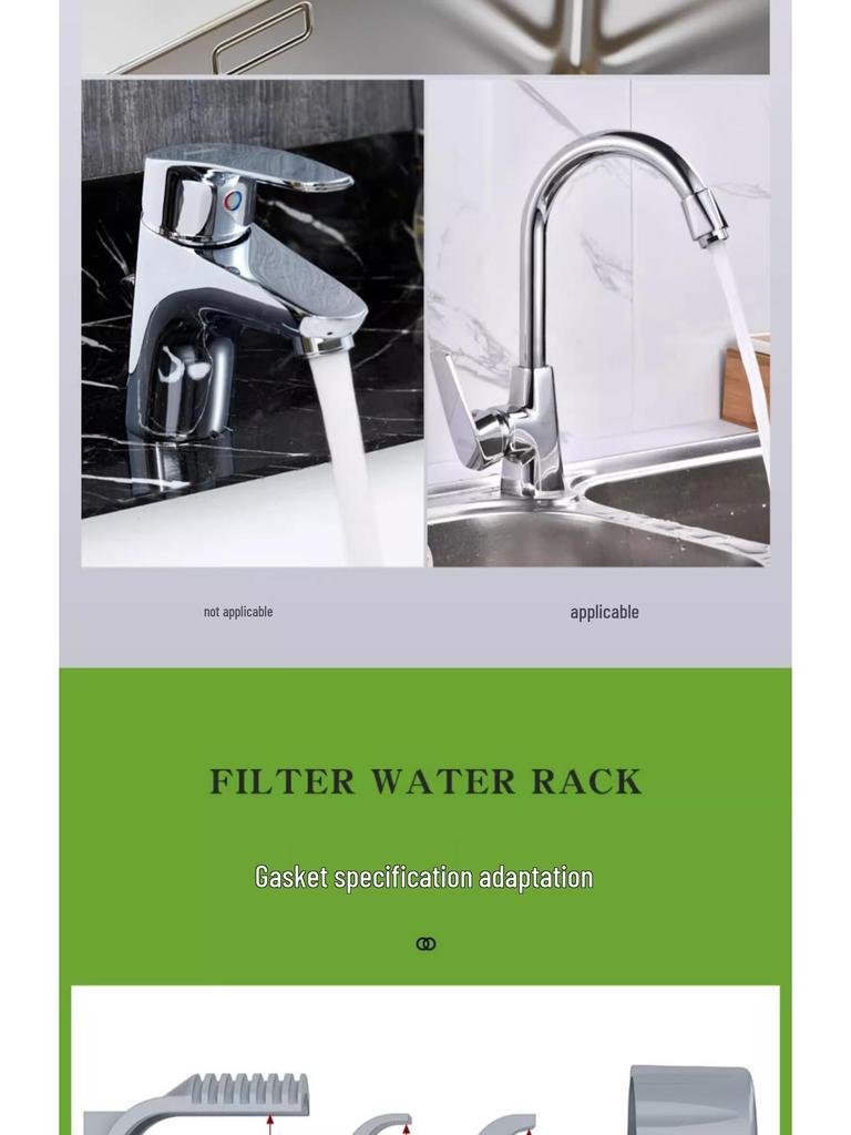 Stainless Steel Kitchen Faucet Organizer & Drain Rack for Dishcloths, Sponges, Brushes - No Drilling Needed