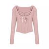 Summer Slim Elegant Blouse Women Evening Party Y2k Crop Top Office Lady Casual Outwear Long Sleeve Shirt Korean Fashion