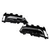 2PCS Front Bumper Fog Light Grille Trim Fit A6L C8PA 2023+ Black Chrome