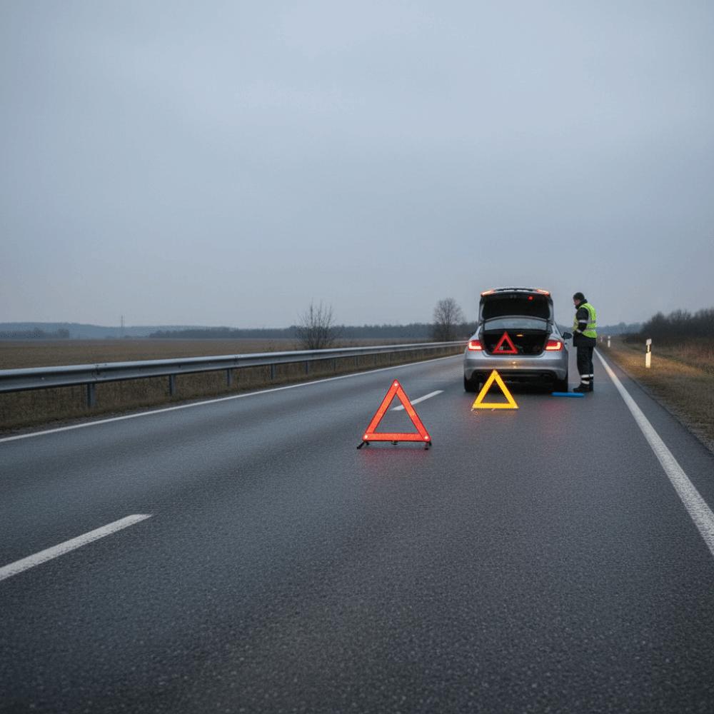Foldable Emergency Warning Triangle Metal Bracket Road Safety Device Car Tripod