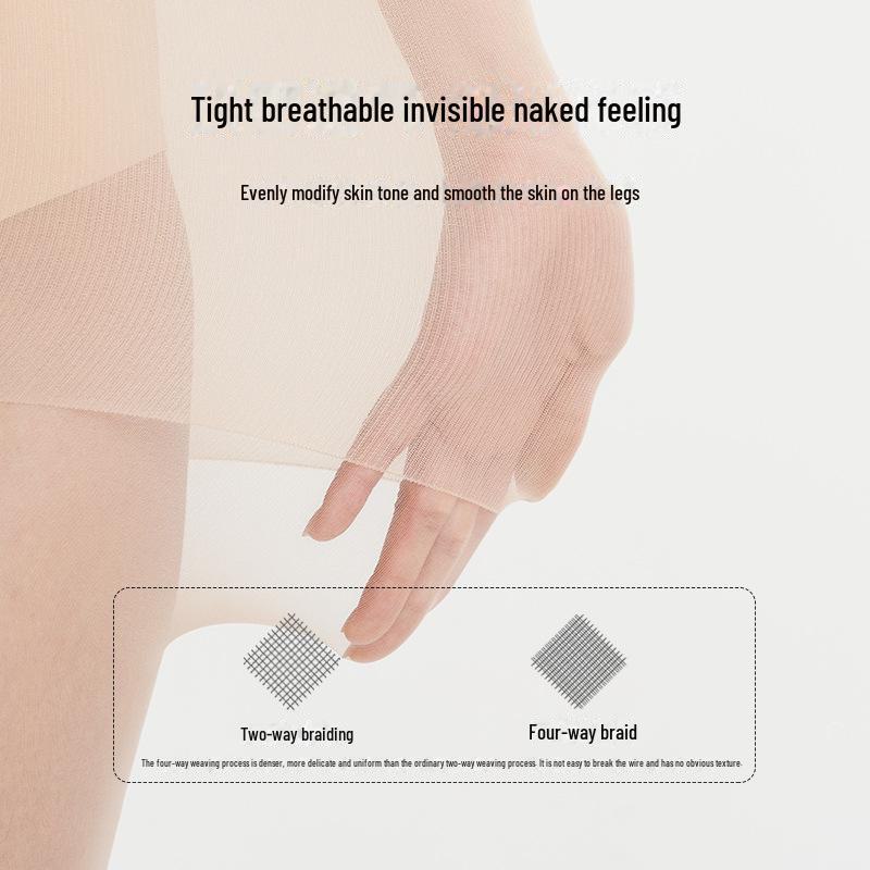 Summer Ultra-Thin 0D Black Stockings: Breathable, Anti-Hook, Skin-Enhancing Pantyhose for Women