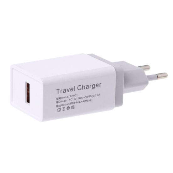 

36925 USB Порт 5В/4А Домашній Подорожній Настінний Зарядний Пристрій Адаптер Живлення від Мережі для Мобільного Телефону EU Plug