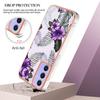 For Samsung Galaxy A15 5G Case with IMD Marble Flower Pattern TPU Mobile Back Cover