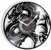 Dragon Wall Clock Flying Evil Dragon Spiritual Symbol Fantasy Vinyl Record Wall Clock Living Room Bedroom Retro Decoration Watch