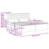 Bed Frame Smoked Oak 180 x 200 cm Solid Pine Wood
