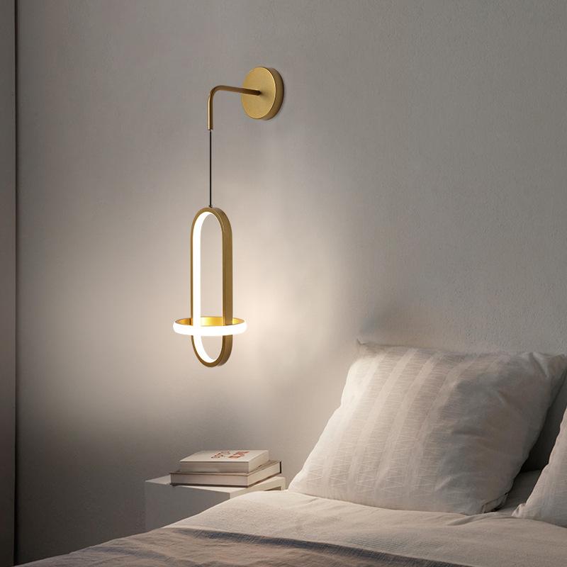 Creative Net Red Led Bedroom Wall Lamp Decoration Master Bedroom Nordic Designer Background Wall Light Luxury Bedside Lamp