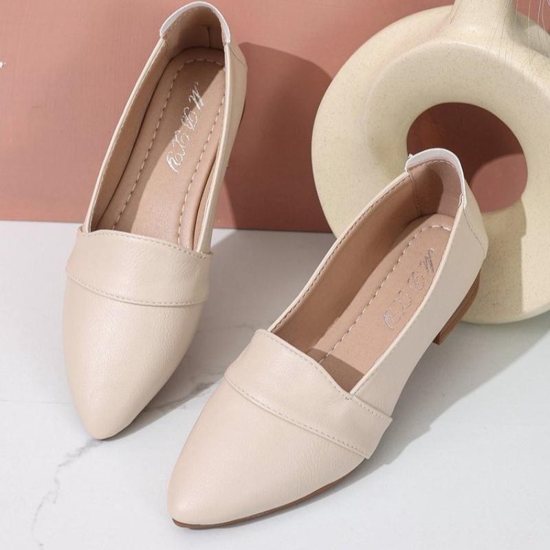 Slipper Schuhe Damen Flach Damen Einfarbige Schuhe Slip On Spitze Flacher Mund Weiche Sohle Sandalen für Damen Flach