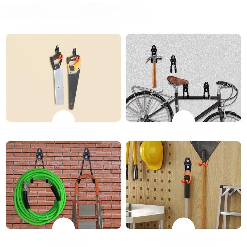 Heavy-Duty Metal Hooks High-Strength Storage Hooks for Bikes Garage Garden Tools