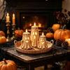 Detailed Resin Decor for House Halloween Ghost Candle Light Ornament, Desktop Sculpture, Figurine Decorative Small Sculptures Room Home Living Bedroom