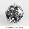 Schwarzes und Silbernes Schaumstoff-Weihnachtsbaumschmuck-Set - 8cm Bemalte Kugel & 10cm Klebedekorationen