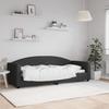 Vidaxl Sofa with Sleeping Function, Black, 80X200 Cm, Upholstered In Fabric