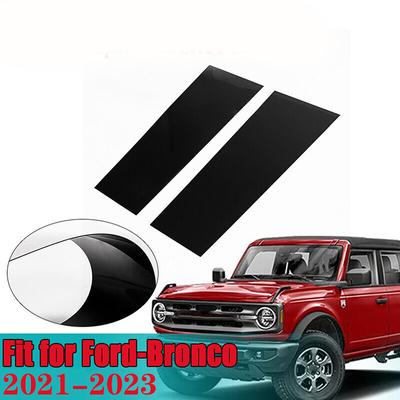 2pcs Car Pillar Posts Door Window Trim Cover Sticker Styling for Ford Bronco 4-Door 2021 2022 2023 Accessories