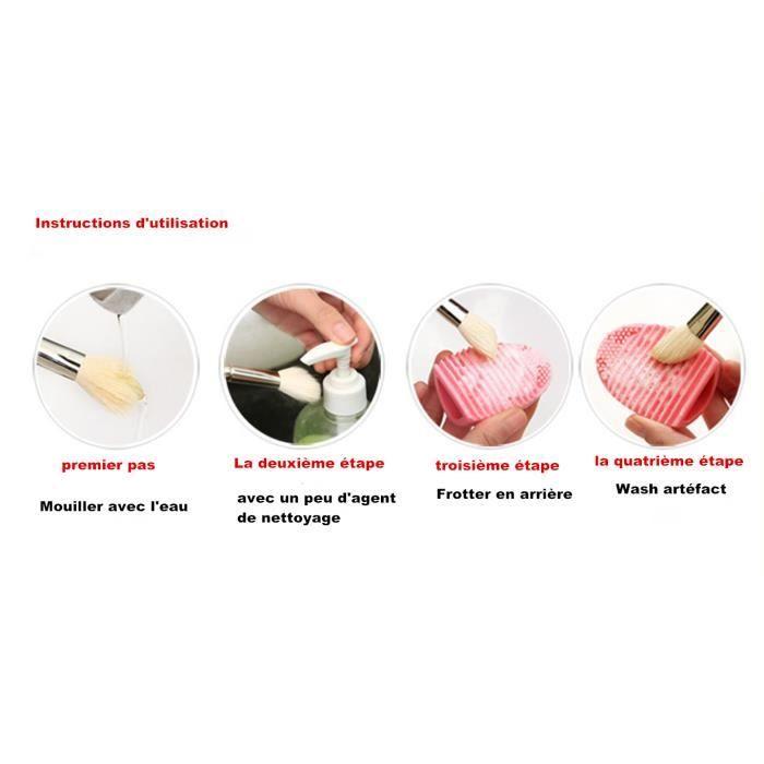 Pinceaux de maquillage Maquillage de lavage brosse de nettoyage Silica outil de gel couleur d'outils de beauté aléatoire