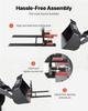 Pallet Forks, 1814 Kg Clamp On Pallet Forks, 149 Cm Total Length Heavy-Duty Tractor Fork with Anti-Tilt Bar & Adjustable Stabilizer Bar, Fit for