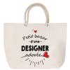 Sac de plage - PLANETEE - Anse corde - Grand format - Personnalisable - Coton, fabriqué en France