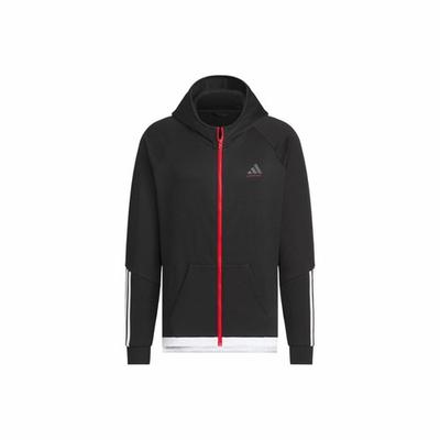 Hooded FW24 Zip-Up Fashion Versatile Jacket for Men, Black