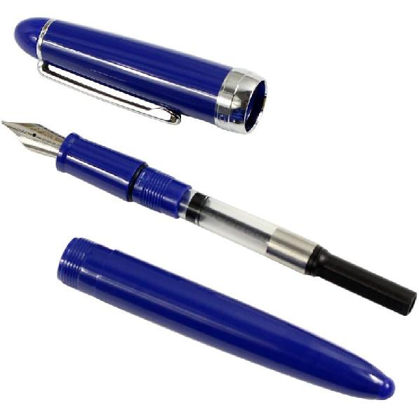 Jinhao 992 Fountain Pen Set, Student 6 Color Pen Set, Silver Clip, Solid Colors(Black, Blue, Green, Grey, Red, White)