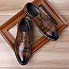 Fashion Fashion Men Leather Shoes Wedding Business Dress Sheos Lace Up Formal Dress Footwear Men's Oxford Shoes Classic Walking Sneakers