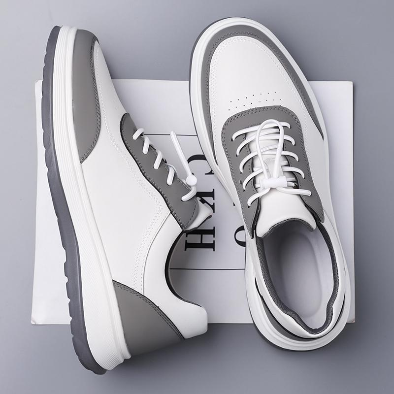 Comfy Lace-Up Man Sneakers Outdoor Walking Shoes 2026 New Skate Footwear Leather Mens Tenis Masculino Versatile Casual Shoes