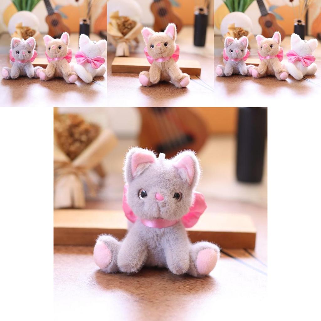 Plüsch-Katzen-Schlüsselanhänger mit PP-Baumwollfüllung für Taschen-Deko und Geschenkideen