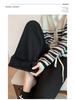 Women's High-Waist Fleece-Lined Wide-Leg Pants - Soft, Knitted, Loose-Fit for Autumn/Winter.