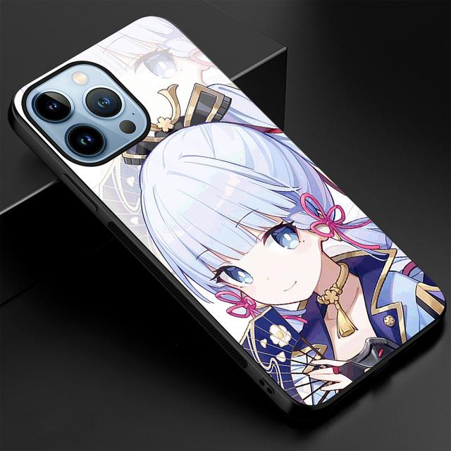 

Чехол Genshin Impact Kamisato Ayaka для Iphone 14 13 11 12 Pro Max Mini Xs Xr X 7 8 6s Plus Se 2022, чехол из закаленного стекла Fundas For iPhone 12