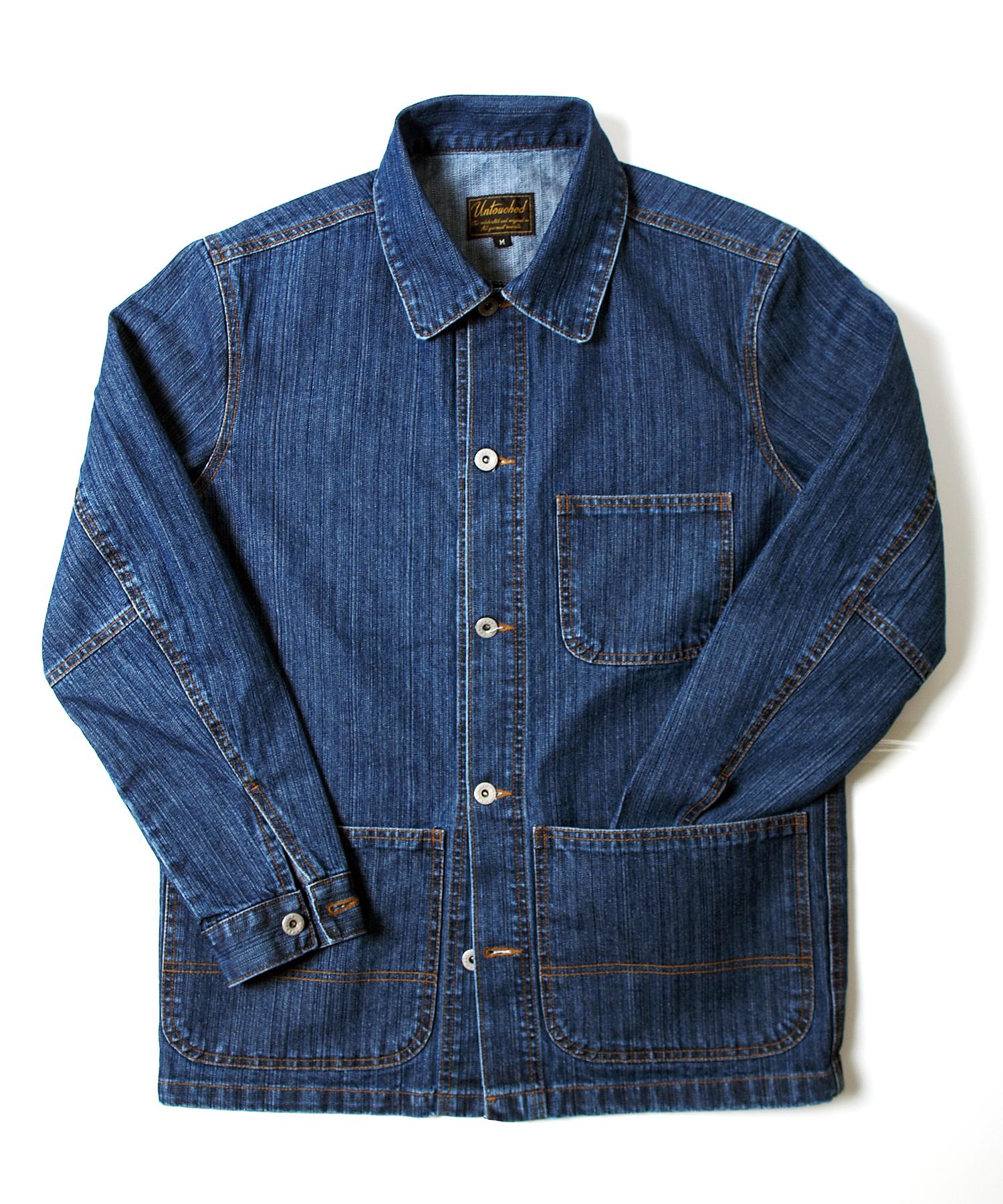 Untouched Herringbone Denim Work Jacket -