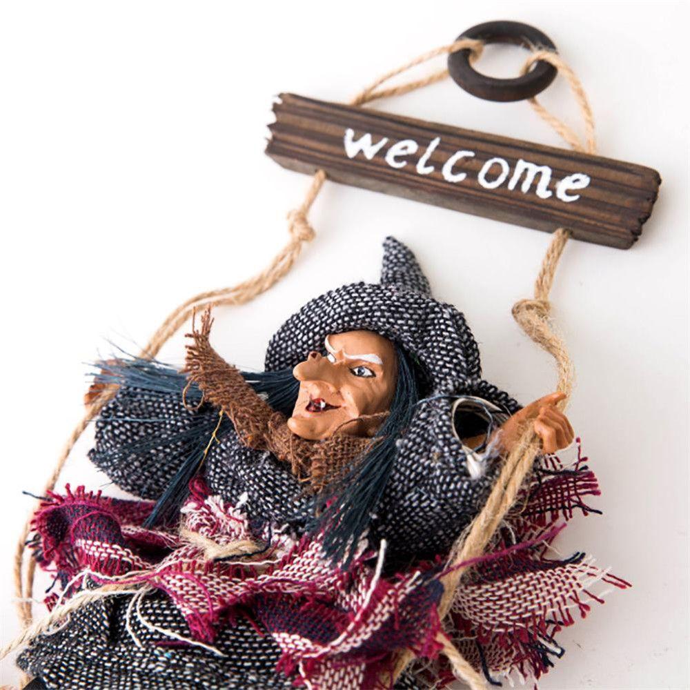 Spooky Props Haunted House Props Witch Dolls Home Door Bar Club Decor Halloween Hanging Ghost
