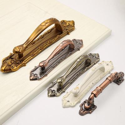 Antique Copper Exposed Barn Door Handle: Punch-Free Heavy-Duty Design for Wooden Doors